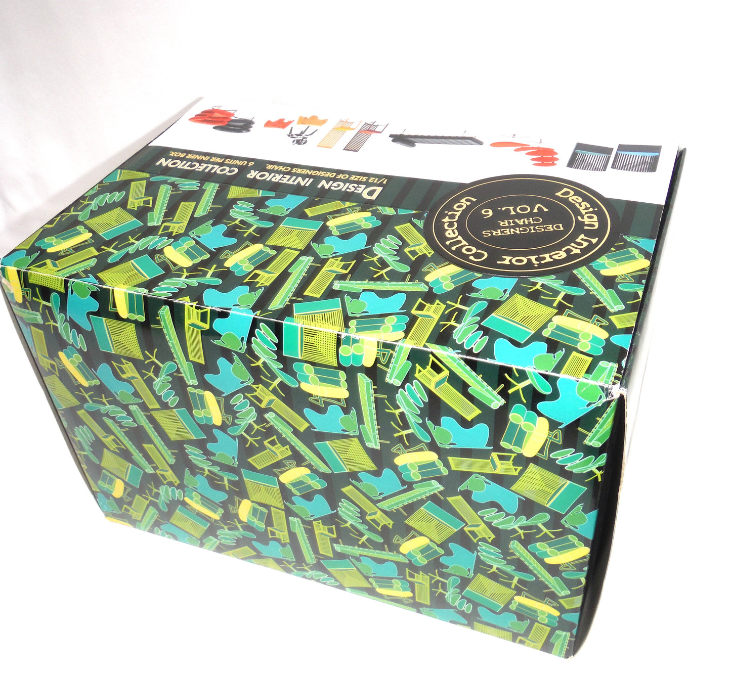 Spectacular REINA 1/12 Scale Design Interior Dollhouse Collection Miniature 6-Chair Set: 'VOLUME 6 DESIGNER CHAIRS', BRAND NEW OLD STOCK.