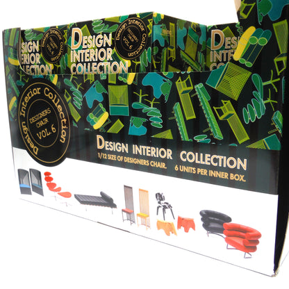 Spectacular REINA 1/12 Scale Design Interior Dollhouse Collection Miniature 6-Chair Set: 'VOLUME 6 DESIGNER CHAIRS', BRAND NEW OLD STOCK.