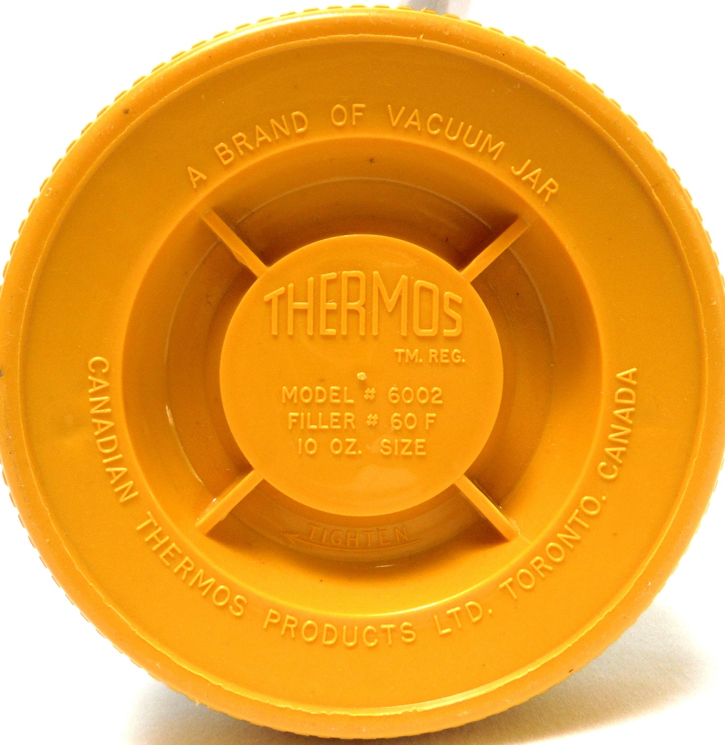 Vintage 1970-era Authentic Canadian Thermos Products Insulated Vacuum Sealed Model #6002 Mustard Yellow Thermos!