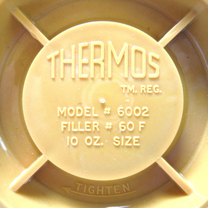 Vintage 1970-era Authentic Canadian Thermos Products Insulated Vacuum Sealed Model #6002 Mustard Yellow Thermos!