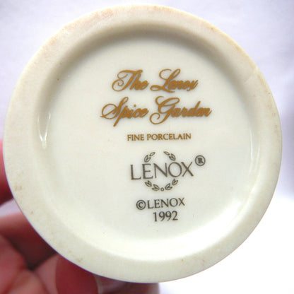 VINTAGE LENOX SPICE GARDEN SPICE JARS: Set of 19 Spice Jars, Crafted of fine Porcelain, Sculpted in Bas-relief, decorated by hand and embellished with 24K Gold.