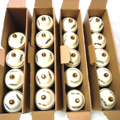 VINTAGE LENOX SPICE GARDEN SPICE JARS: Set of 19 Spice Jars, Crafted of fine Porcelain, Sculpted in Bas-relief, decorated by hand and embellished with 24K Gold.