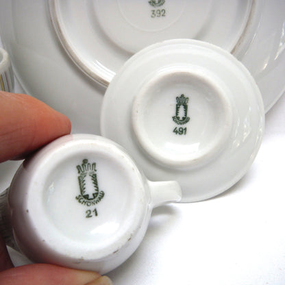 SHONWALD TEA CUP WITH SAUCER, AND A LOVELY MINI CREAMER SET