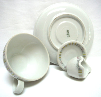 SHONWALD TEA CUP WITH SAUCER, AND A LOVELY MINI CREAMER SET