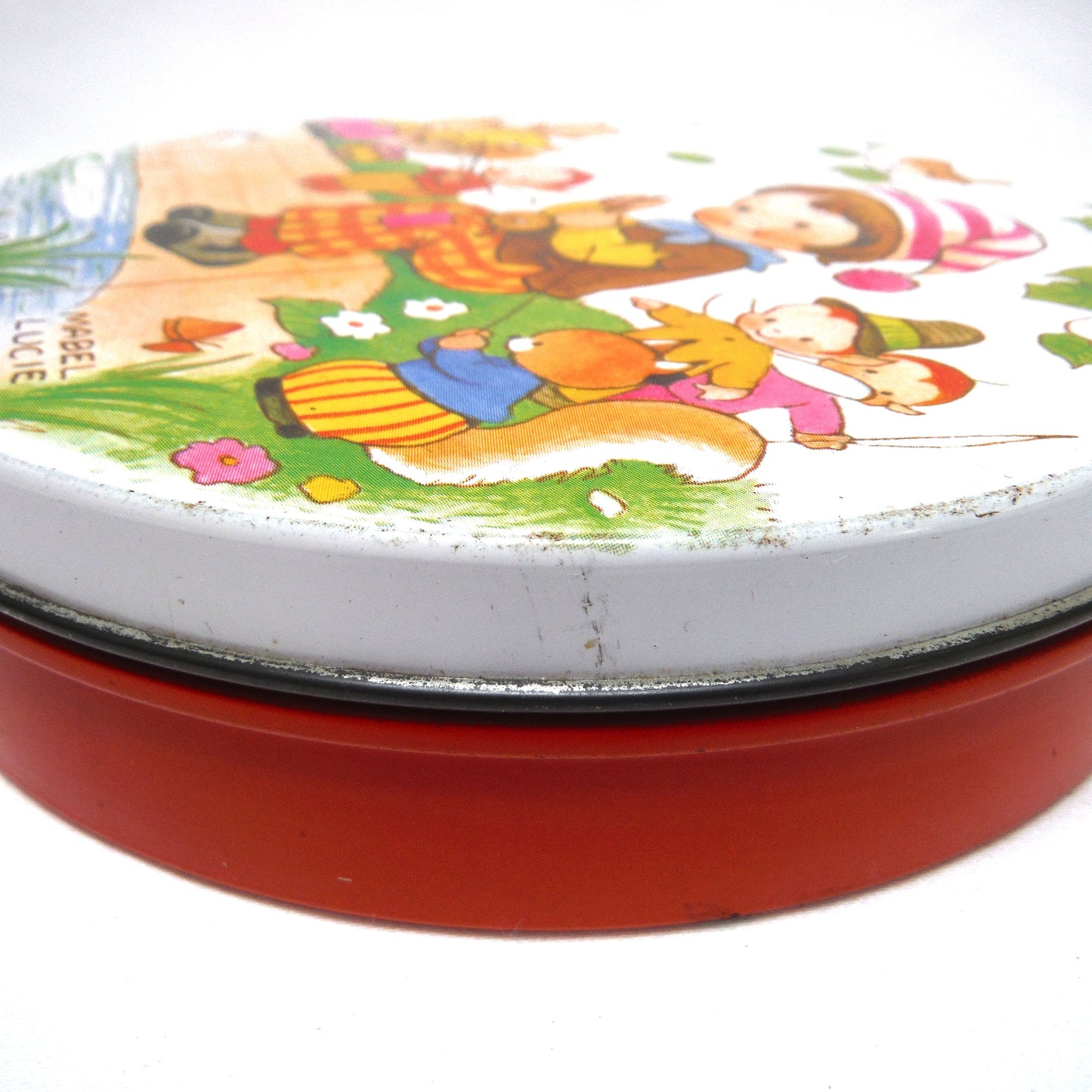 Vintage 1950's Huntley & Palmers Biscuit Tin: Featuring The Art of Mabel Lucie Attwell