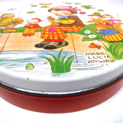 Vintage 1950's Huntley & Palmers Biscuit Tin: Featuring The Art of Mabel Lucie Attwell