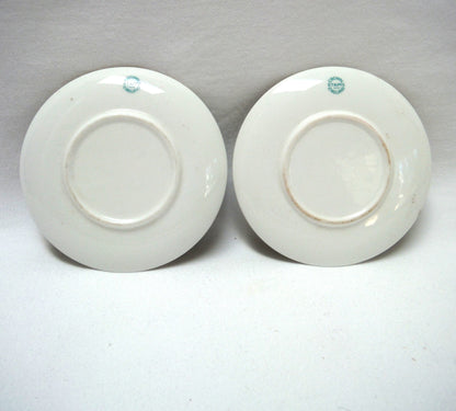 Vintage Pair of Crown Staffordshire Miniature English Plates: JOHN CONSTABLE DEDHAM LOCK and MILL & VALLEY FARM