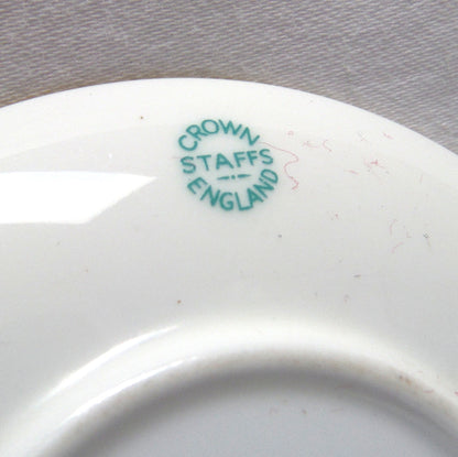 Vintage Pair of Crown Staffordshire Miniature English Plates: JOHN CONSTABLE DEDHAM LOCK and MILL & VALLEY FARM