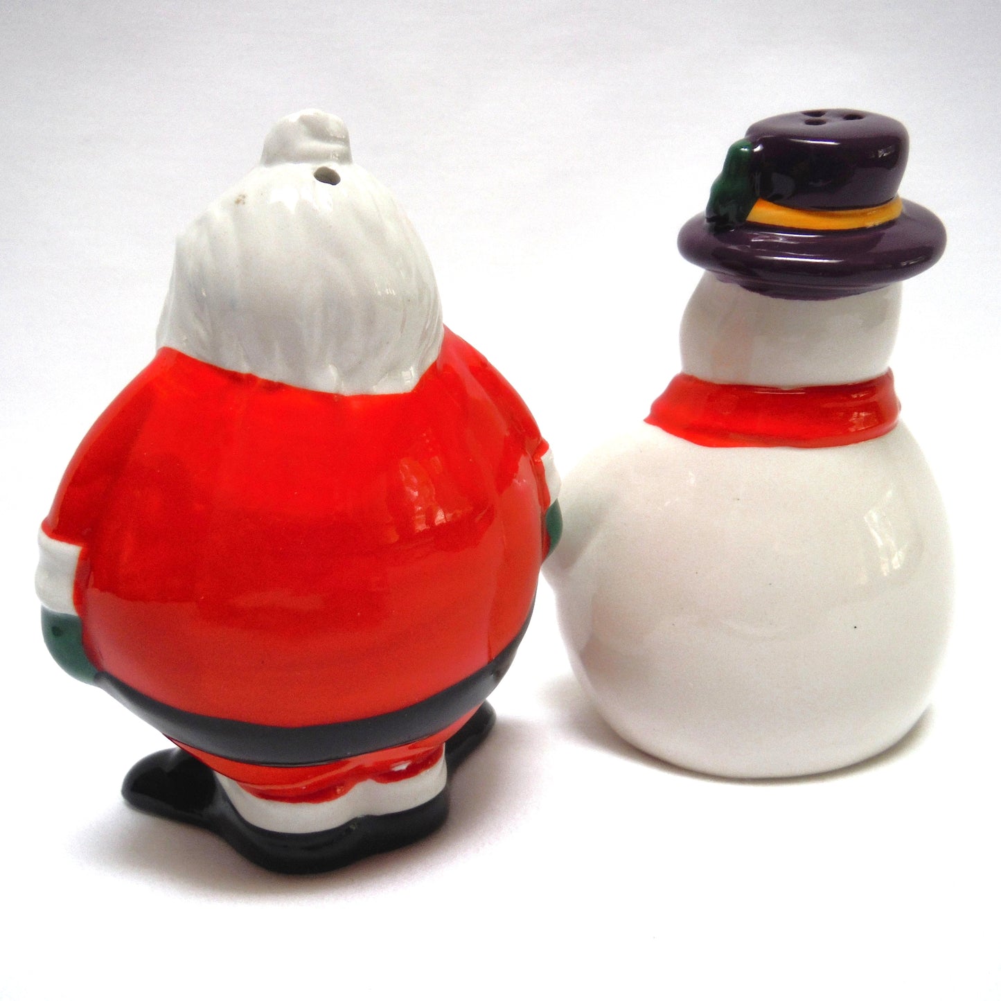 Contemporary Pair of Salt & Pepper Christmas Shakers: SANTA AND HIS FRIEND FROSTY THE SNOWMAN!