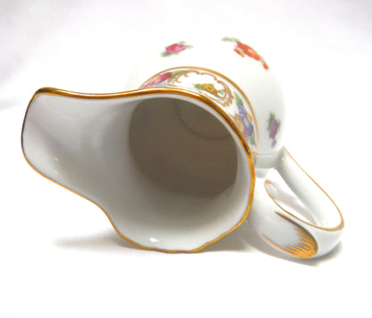 Schumann Bavaria Empress Dresden Flowers MID CENTURY CREAM AND OPEN SUGAR BOWL, produced in the US Zone of Germany after WWII