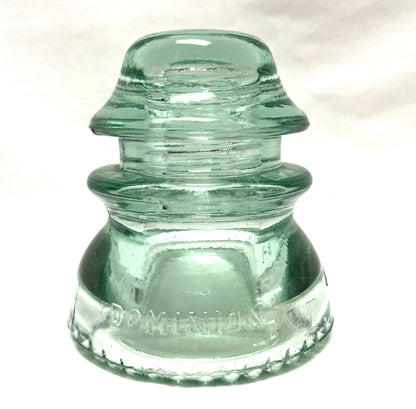 GLASS TELEGRAPH INSULATOR #42D, Made by DOMINION GLASS of CANADA in Misty Green Colour