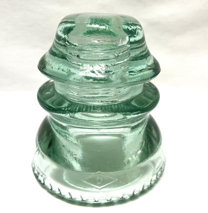 GLASS TELEGRAPH INSULATOR #42D, Made by DOMINION GLASS of CANADA in Misty Green Colour