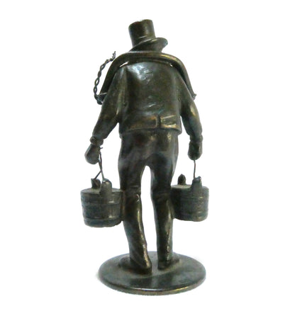 Vintage Bronze Metal Miniature Figurine: THE HAMBURG WATER CARRIER, known as 'Hans Hummel'