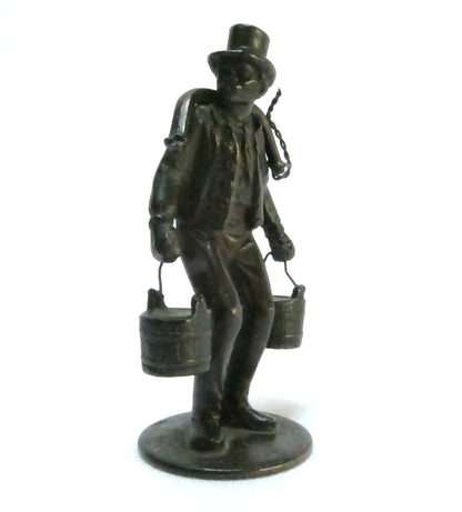 Vintage Bronze Metal Miniature Figurine: THE HAMBURG WATER CARRIER, known as 'Hans Hummel'