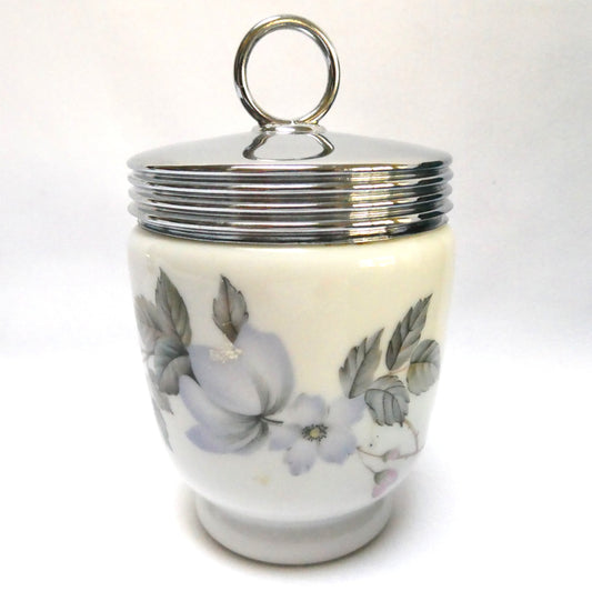 ROYAL WORCESTER VINTAGE EGG CODDLER: Garland Floral Pattern, with Original Box!