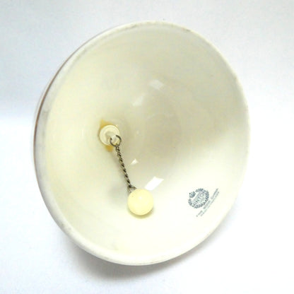 Vintage MINTON FINE BONE CHINA BELL, Made for The Danbury Mint in Peacock and Floral Design