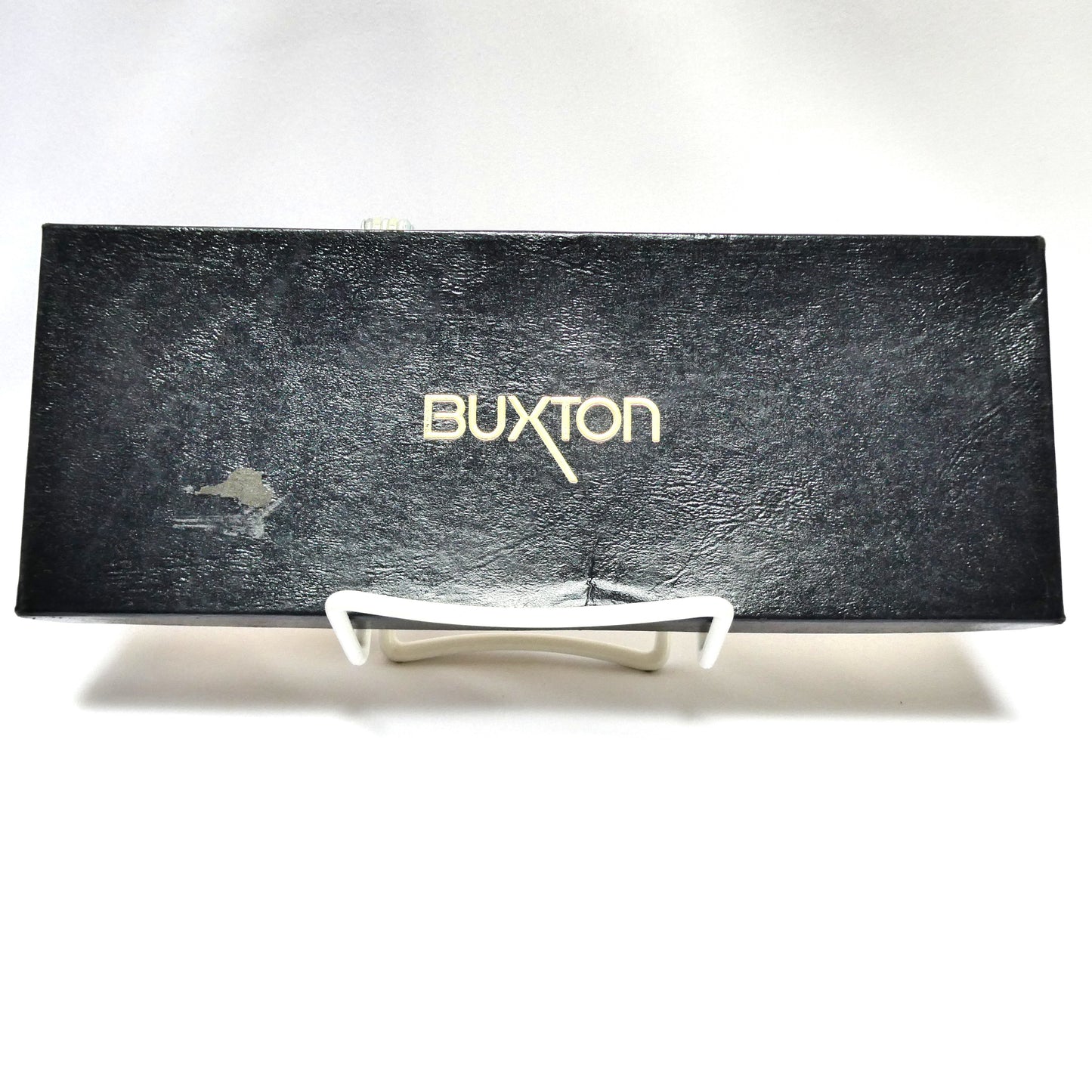 Vintage Buxton Black Leather Wallet BRAND NEW OLD STOCK: Imprinted TAHSIS COMPANY LTD.