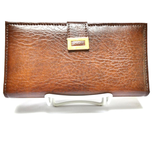 Vintage Canadian Copp Clark Games Leather Buxton Pouch DUAL PLAYING CARD BRIDGE SET