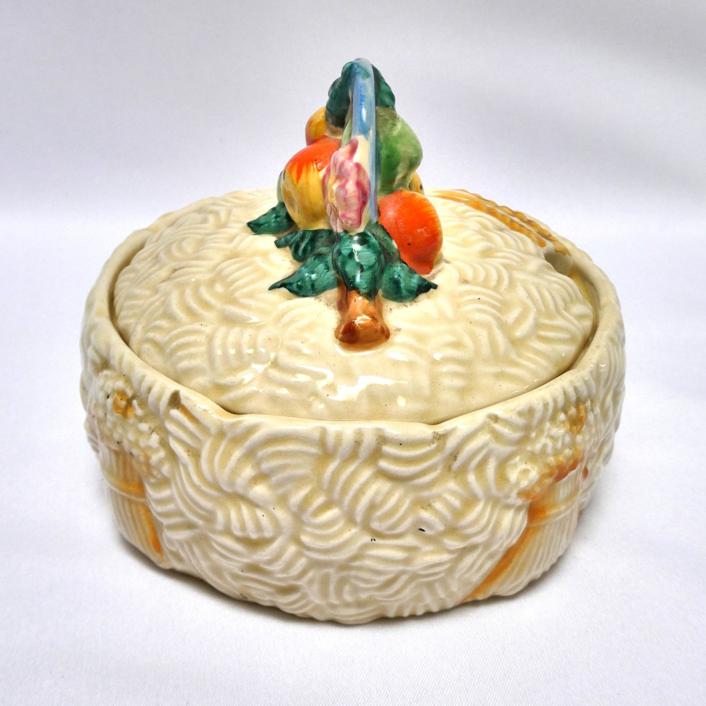 Rare Antique Clarice Cliff 'Celtic Harvest' PRESERVE POT AND LID,  by Newport Pottery of England