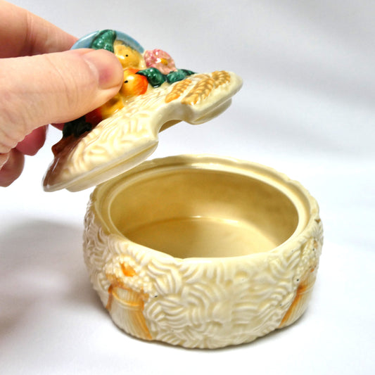 Rare Antique Clarice Cliff 'Celtic Harvest' PRESERVE POT AND LID,  by Newport Pottery of England