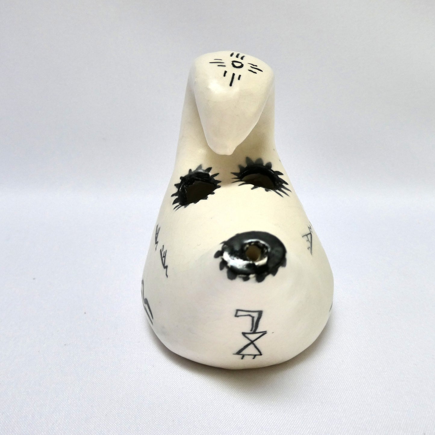 UNIQUE HANDMADE MEXICAN-STYLE FOLK ART POTTERY by Turorenda #734: THE GRACEFUL SWAN