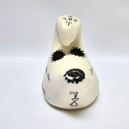 UNIQUE HANDMADE MEXICAN-STYLE FOLK ART POTTERY by Turorenda #734: THE GRACEFUL SWAN