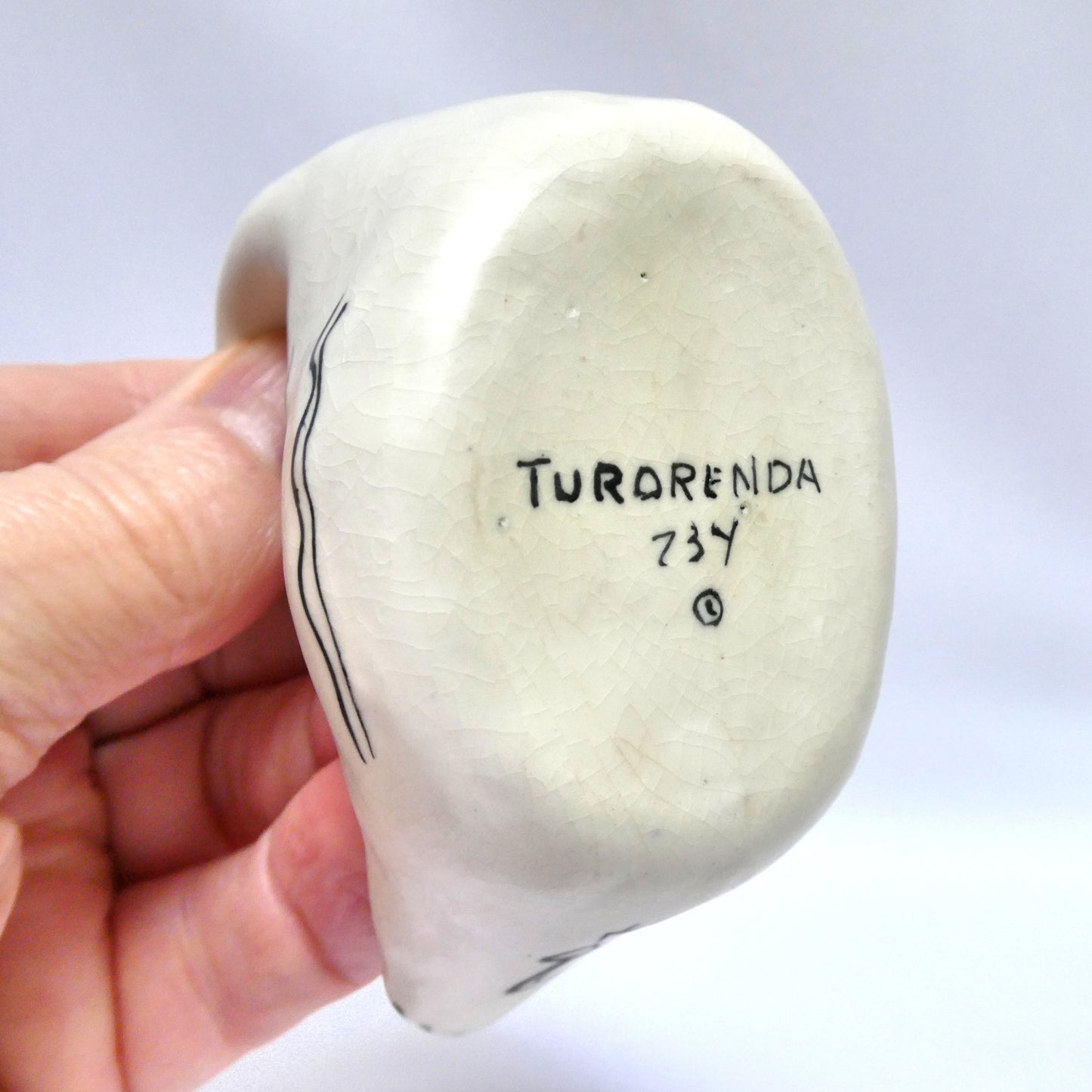UNIQUE HANDMADE MEXICAN-STYLE FOLK ART POTTERY by Turorenda #734: THE GRACEFUL SWAN