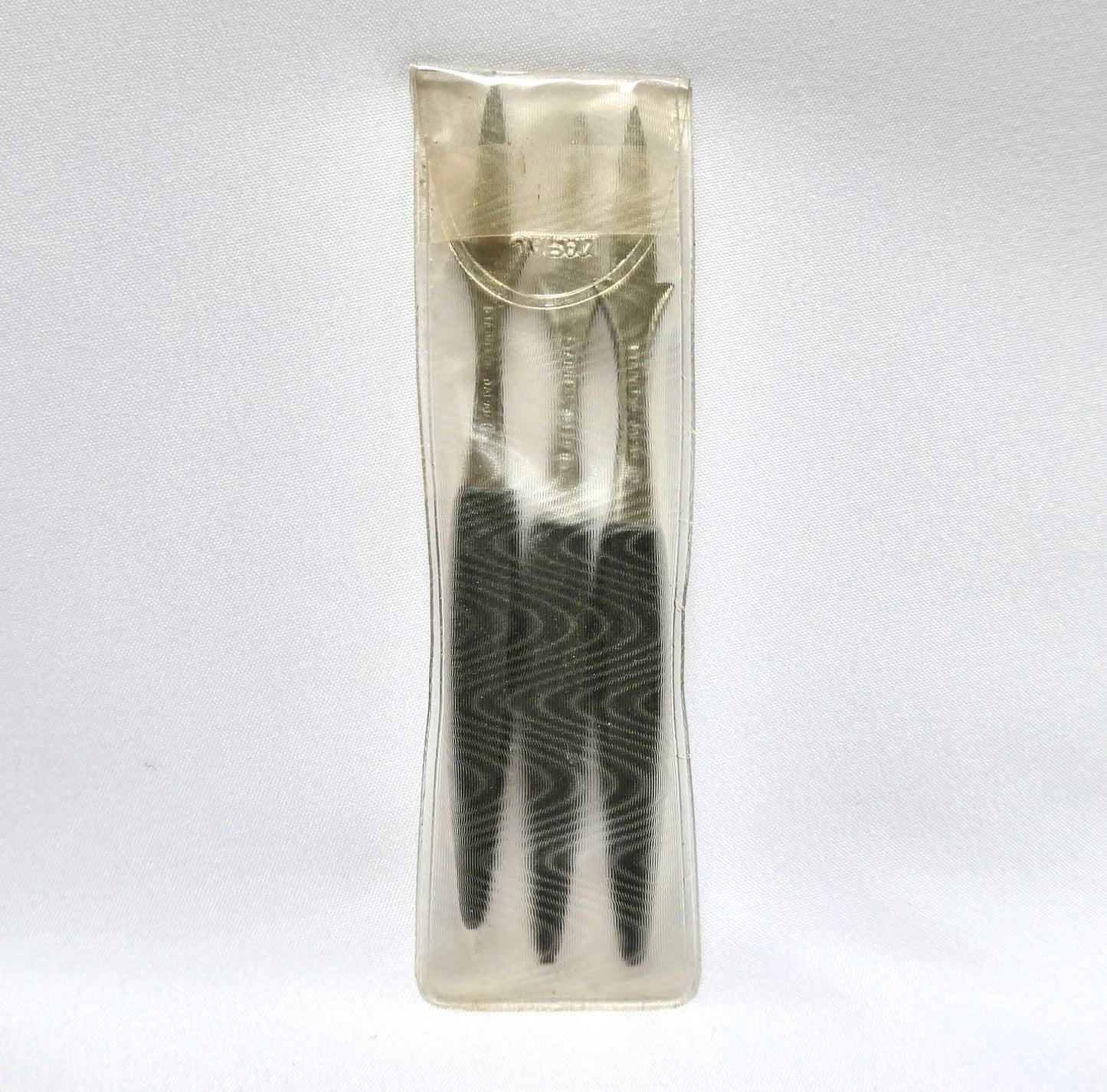 Vintage Mid-Century Modern Swanky Black and Chrome Japan Cocktail Picks, Set of THREE!