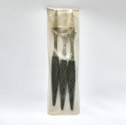 Vintage Mid-Century Modern Swanky Black and Chrome Japan Cocktail Picks, Set of THREE!