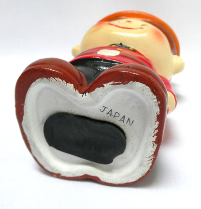 1960s Vintage handmade and hand-painted Japanese Ceramic Piggy Bank: THE ROYAL CANADIAN MOUNTED POLICE (RCMP)