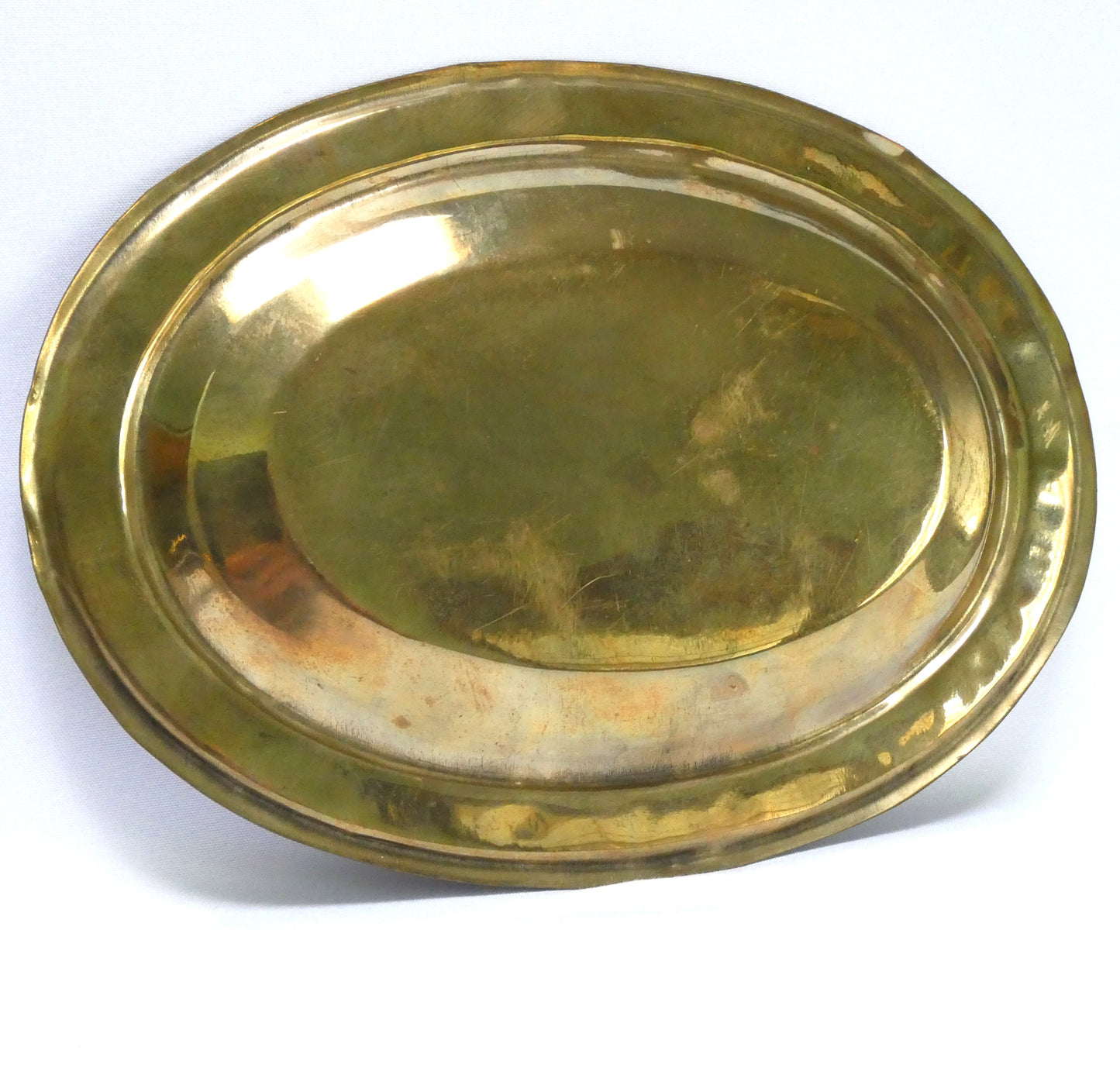 Stunning Vintage Brass and Mother-of-Pearl Lidded Sugar Bowl and Creamer, with matching serving tray