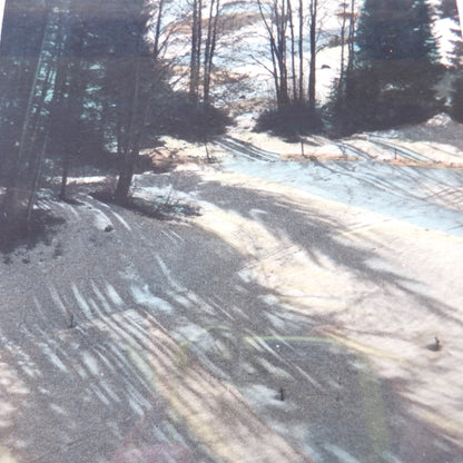 A Vintage Wintertime at Sunset Hand-Tinted Photograph: 'EVENING SHADOWS'