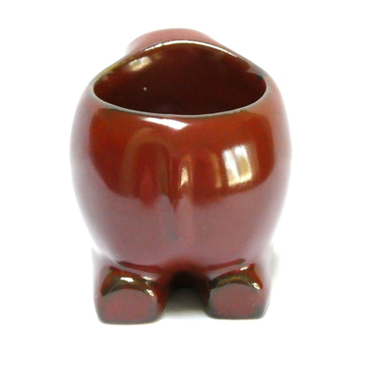 PartyLite Brown Ceramic Kneeling Elephant Tea Light Candle Holder