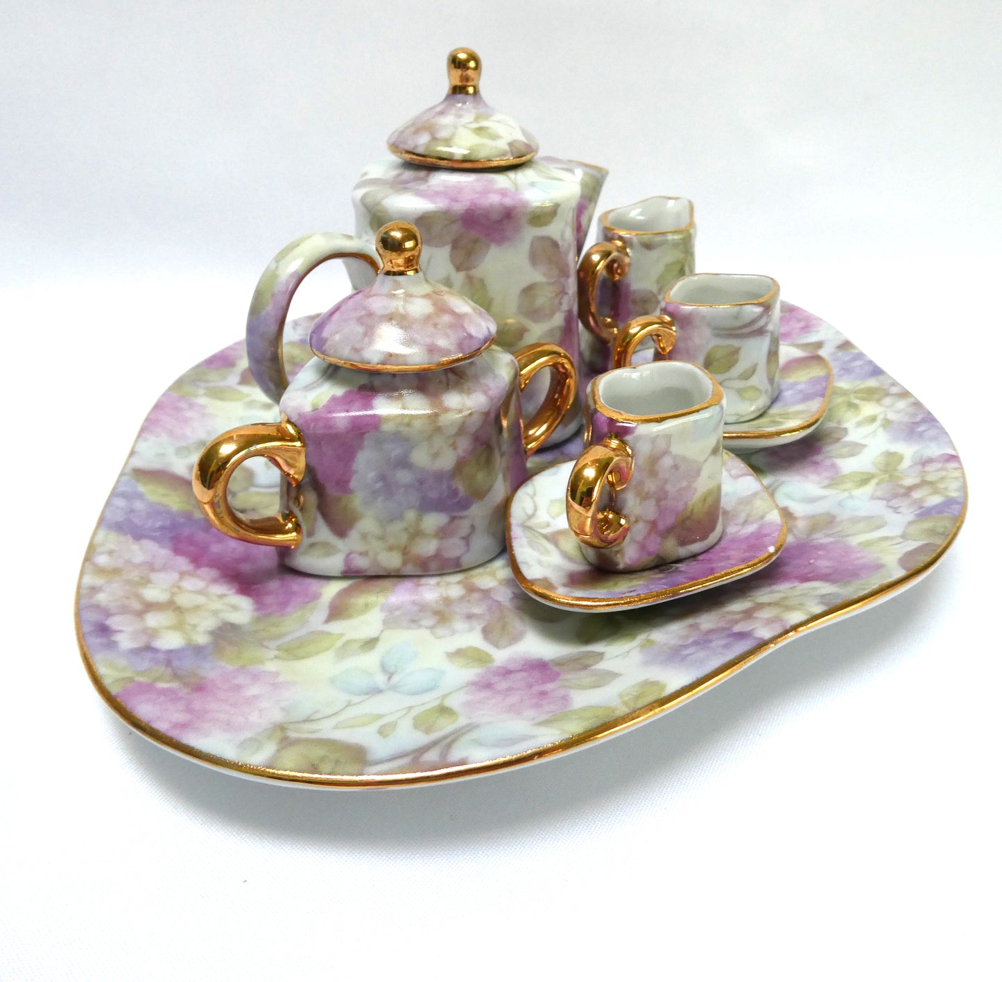 Vintage Porcelain Nostalgic 10-Piece Children's Miniature Tea Set by The Princess Mary-Anne Collection of China