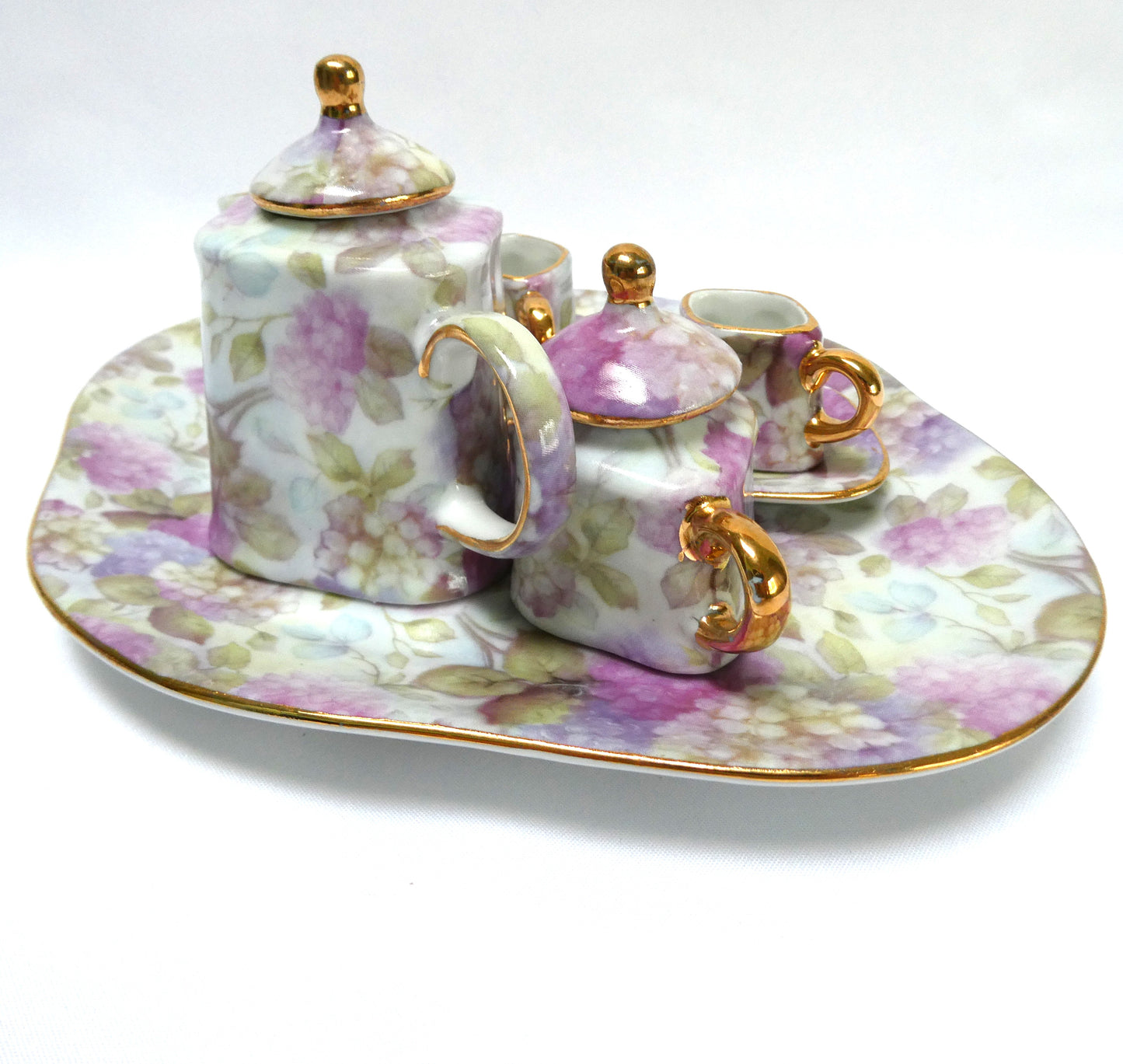 Vintage Porcelain Nostalgic 10-Piece Children's Miniature Tea Set by The Princess Mary-Anne Collection of China