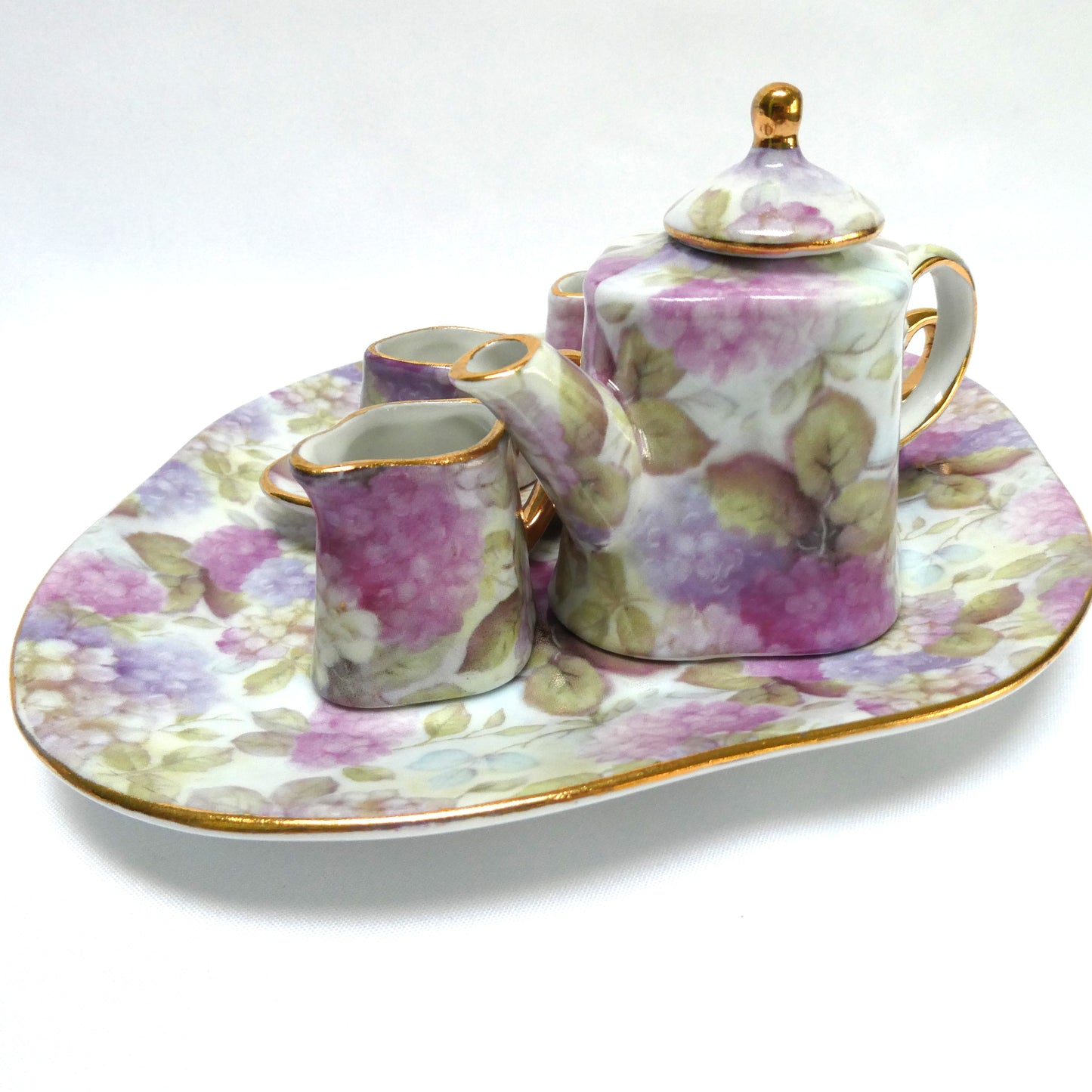 Vintage Porcelain Nostalgic 10-Piece Children's Miniature Tea Set by The Princess Mary-Anne Collection of China