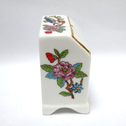 Vintage AYNSLEY MINIATURE English Floral Garden Bone China Gold-Trimmed Dressing Bureau