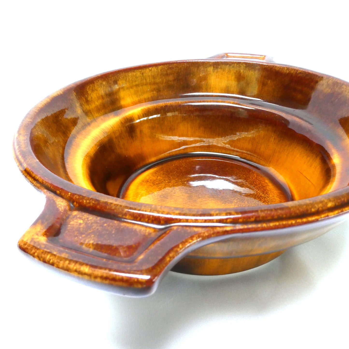 Vintage Mid-Century Modern Double-Handled Bowl Numbered 850, by The California USA Pottery Company