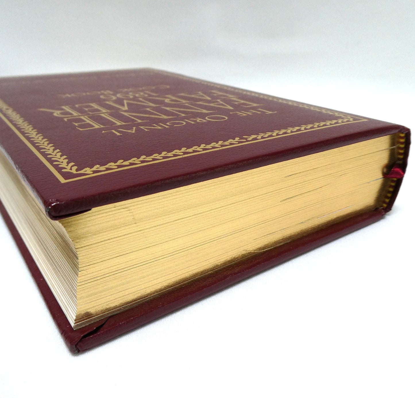 2002 Commemorative Edition of The ORIGINAL 1896 FANNIE FARMER COOKBOOK, in Leather with Gold-Gilting By The Boston Cooking School