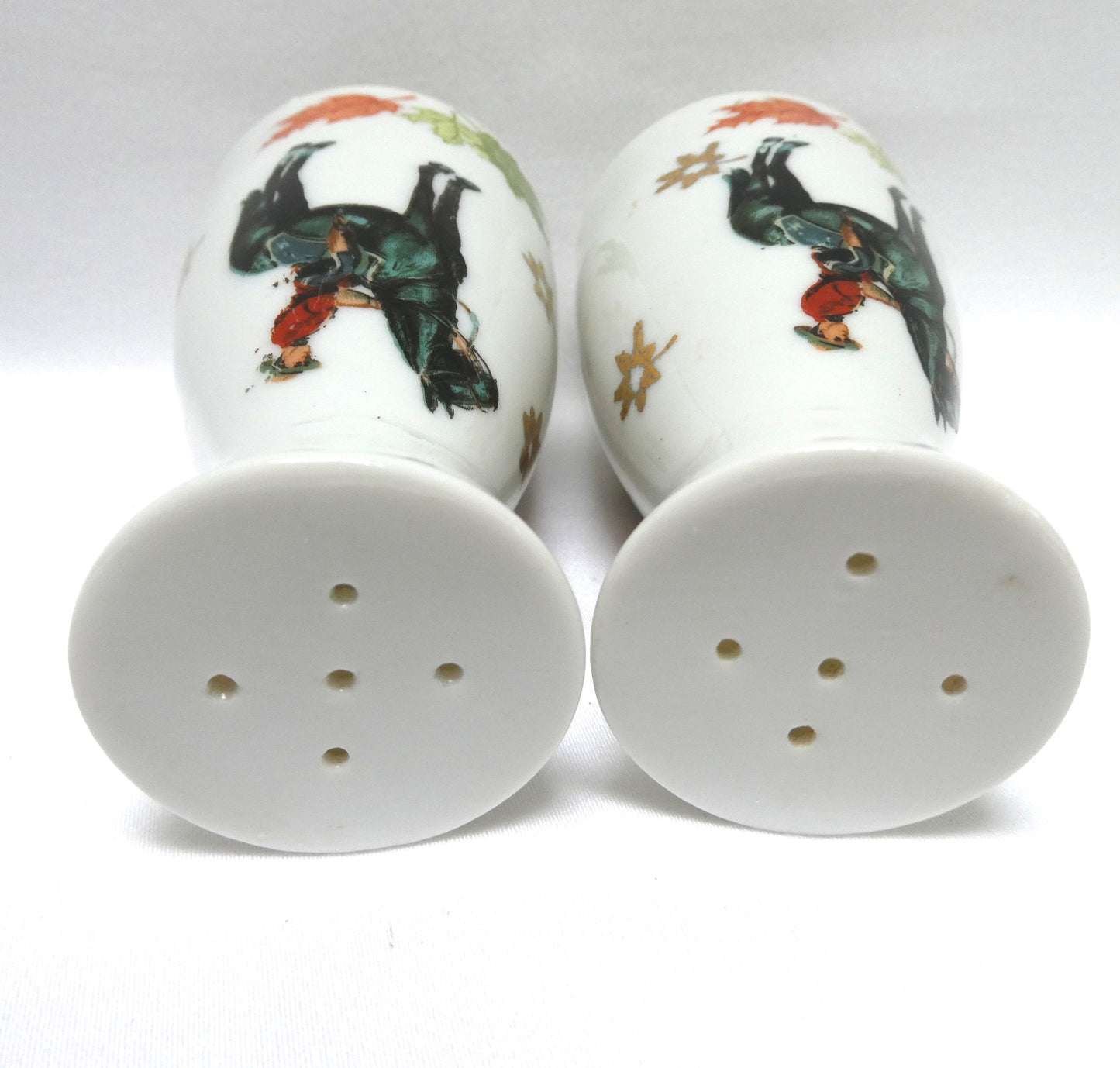 Vintage 1960’s SALT AND PEPPER SHAKER, Featuring the Royal Canadian Mounted Police (RCMP) AND The Official Coat of Arms of CANADA!
