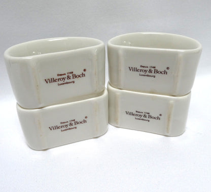 Vintage VILLEROY & BOCH Ceramic Napkin Rings: Designed by Naif Artist Gérard Laplau