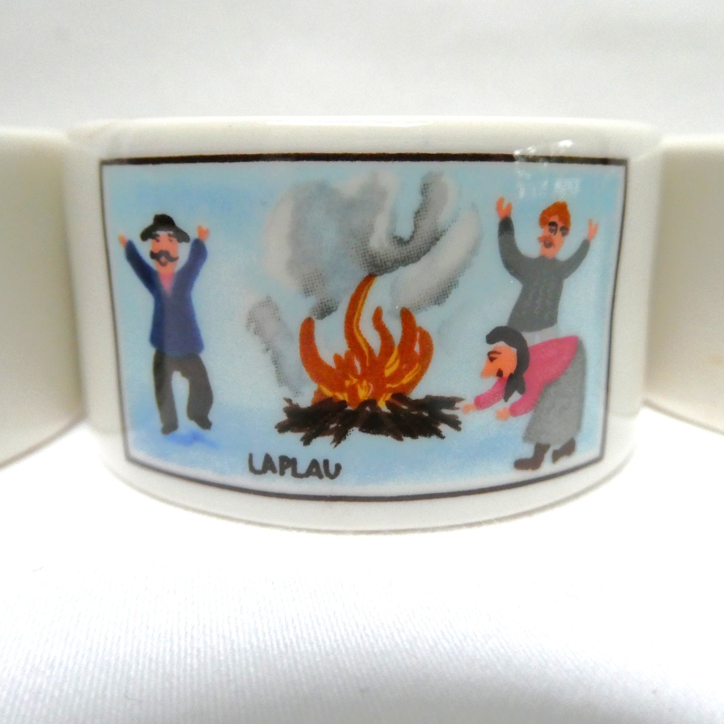 Vintage VILLEROY & BOCH Ceramic Napkin Rings: Designed by Naif Artist Gérard Laplau