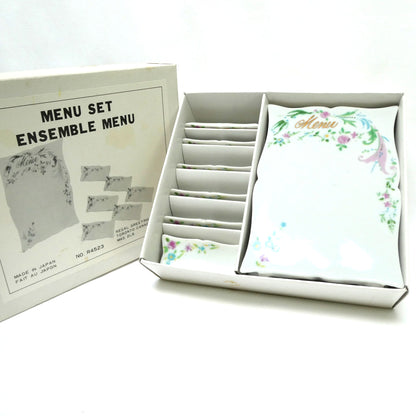 1970's Lillian Vernon Table Menu Display and Six Place Settings, By Regal Greetings and Gifts of Toronto, Ontario