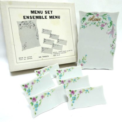1970's Lillian Vernon Table Menu Display and Six Place Settings, By Regal Greetings and Gifts of Toronto, Ontario