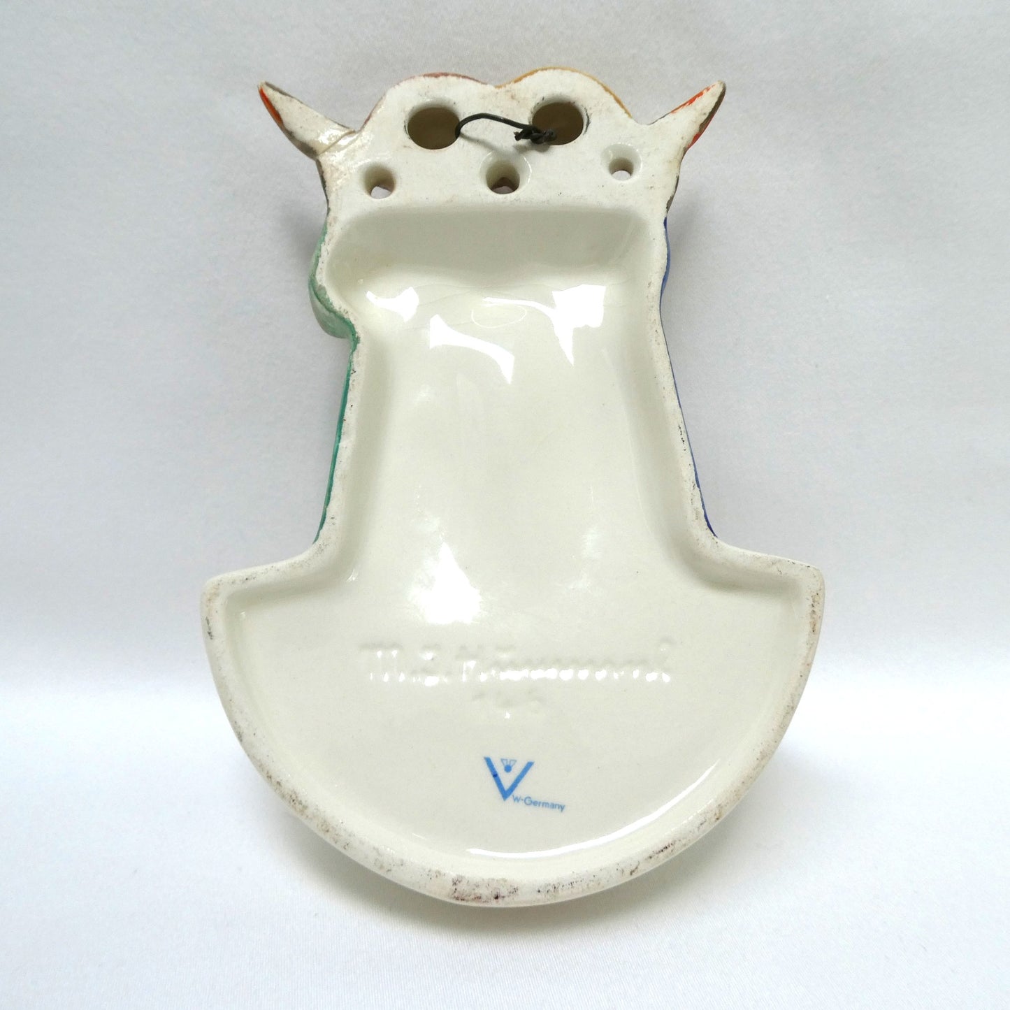 Goebel Hummel Model #146 Holy Water Porcelain Wall Font: Entitled 'Angel Duet' or Two Angels Singing