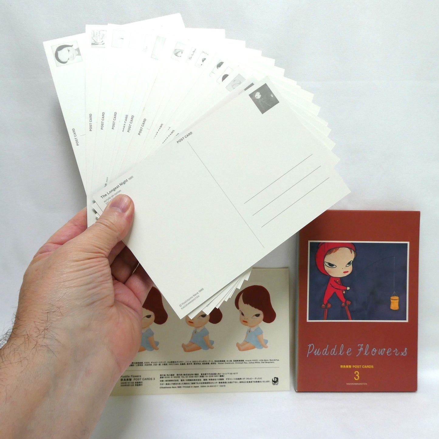 PUDDLE FLOWERS YOSHITOMO NARA POSTCARD COLLECTIONS: SPECIAL RARE TWO-PACK of Complete Volume 2 and Volume 3