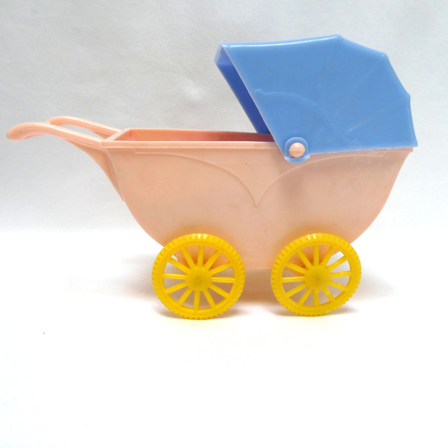 Pair of Vintage Toy Baby Plastic Prams, with Bonus Baby and Bottle, plus extra items!