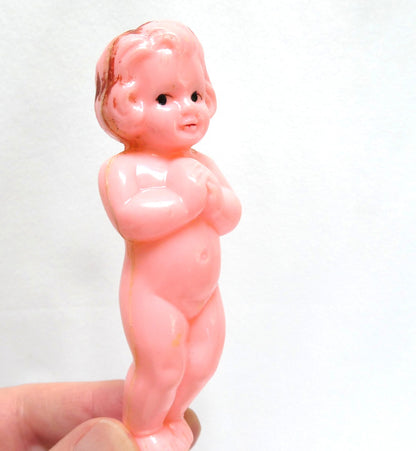 1950's Vintage Plastic Dollhouse Miniature Baby Figurines, aka "Frozen Charlotte Dolls"