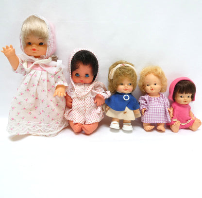 Vintage Set of FIVE FULLY-DRESSED DOLLS FROM AROUND THE WORLD: Hong Kong, Italy, USA, and more!
