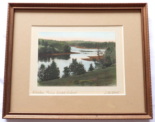 'CLINTON, Prince Edward Island', An Antique Hand-Tinted B&W Photograph by L.H. Read